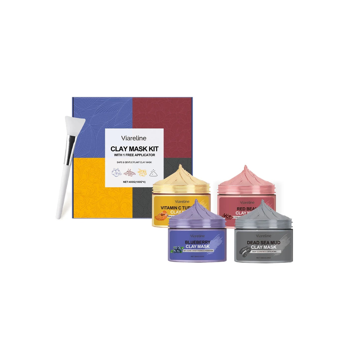 Exfoliating Facial Clay Mask Set