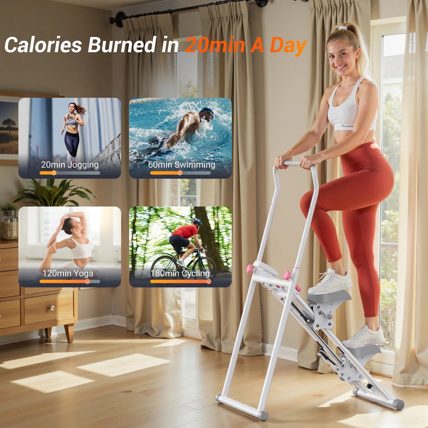 Compact Folding Stair Stepper for Home Gym