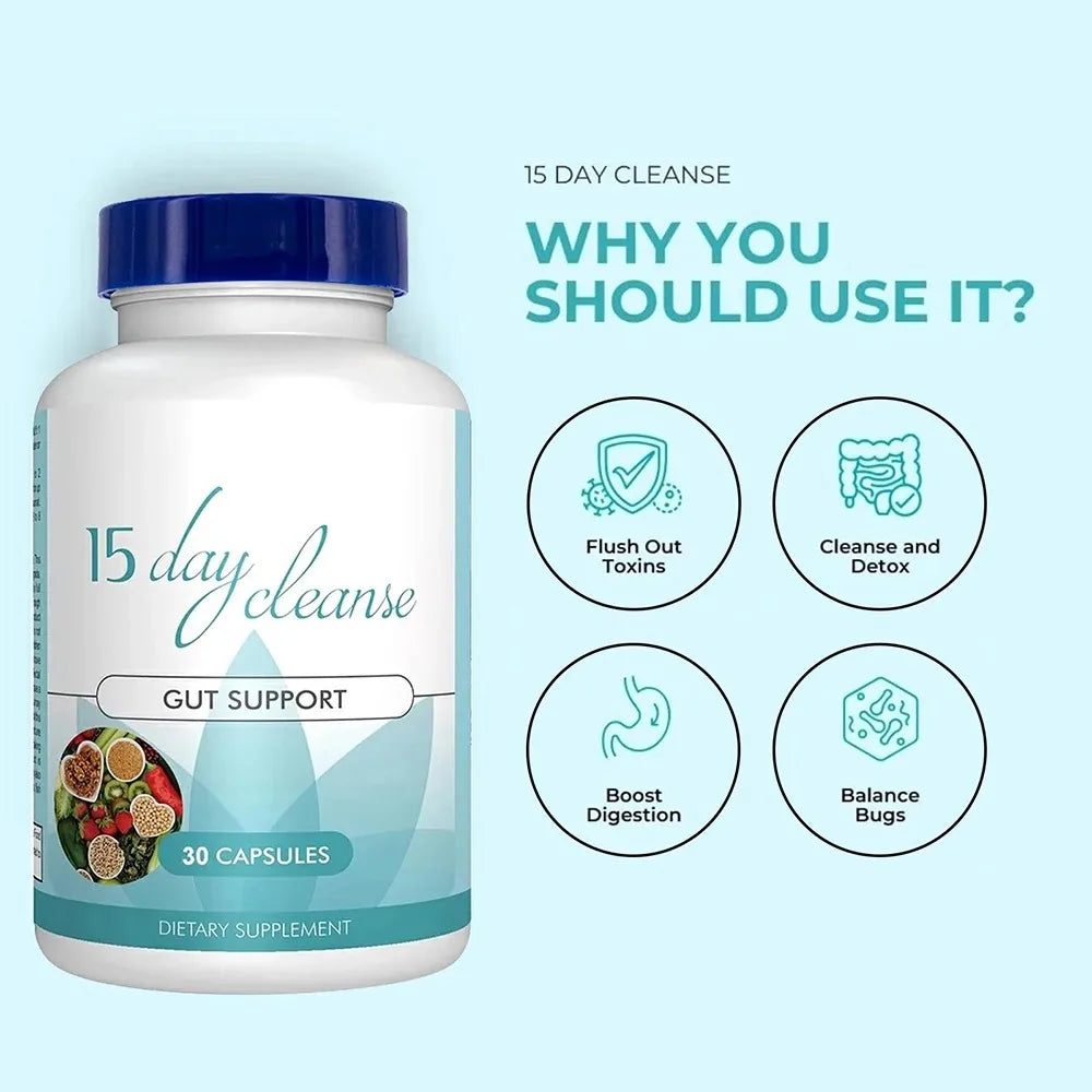 Gut Health Supplements - 15 Day Cleanse & Detox