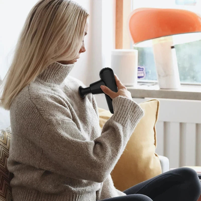 Vibrating massage gun for body neck back