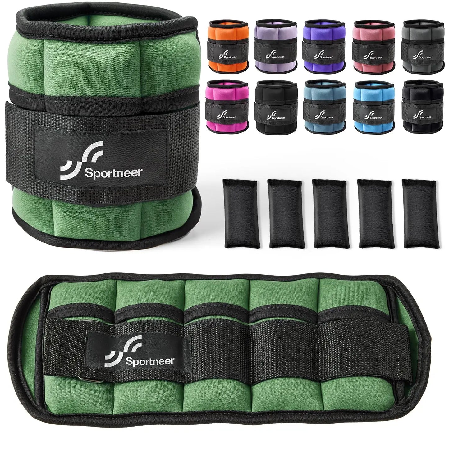Adjustable Ankle Weights - 1Pair 10lb Leg Weights