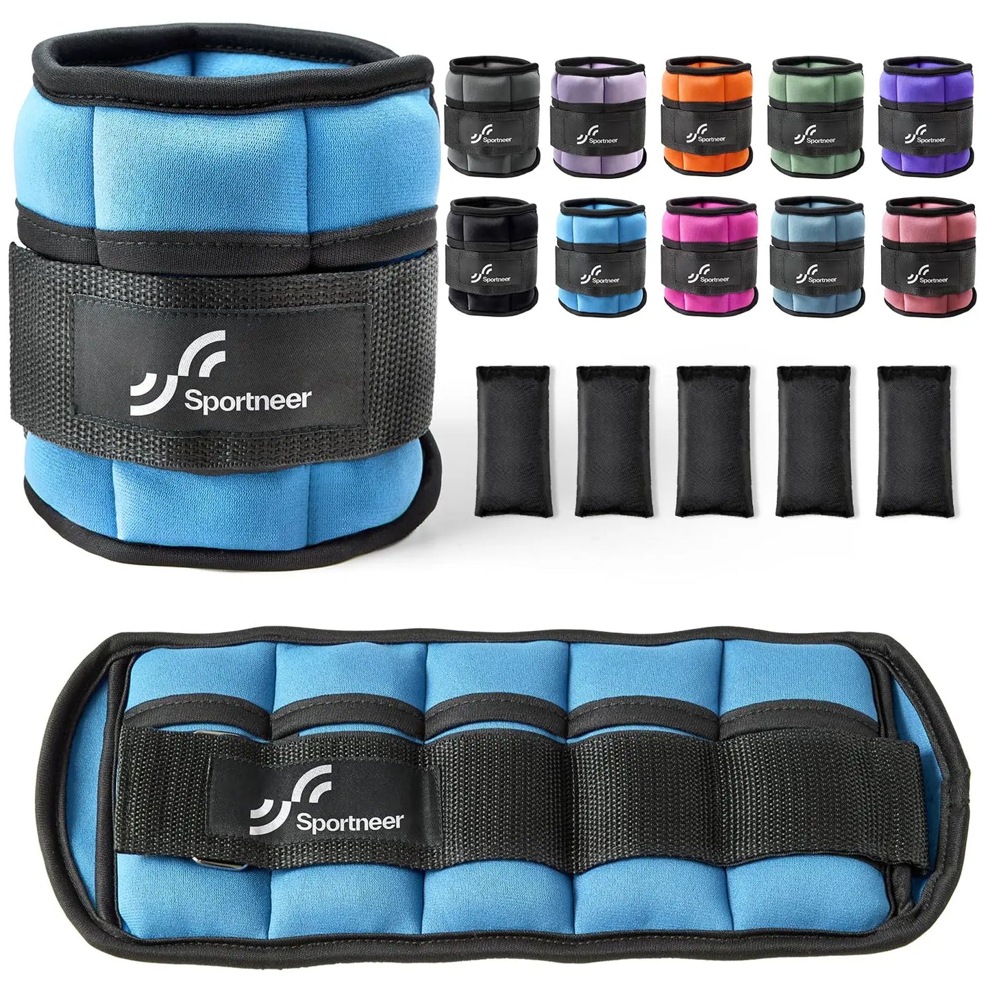 Adjustable Ankle Weights - 1Pair 10lb Leg Weights