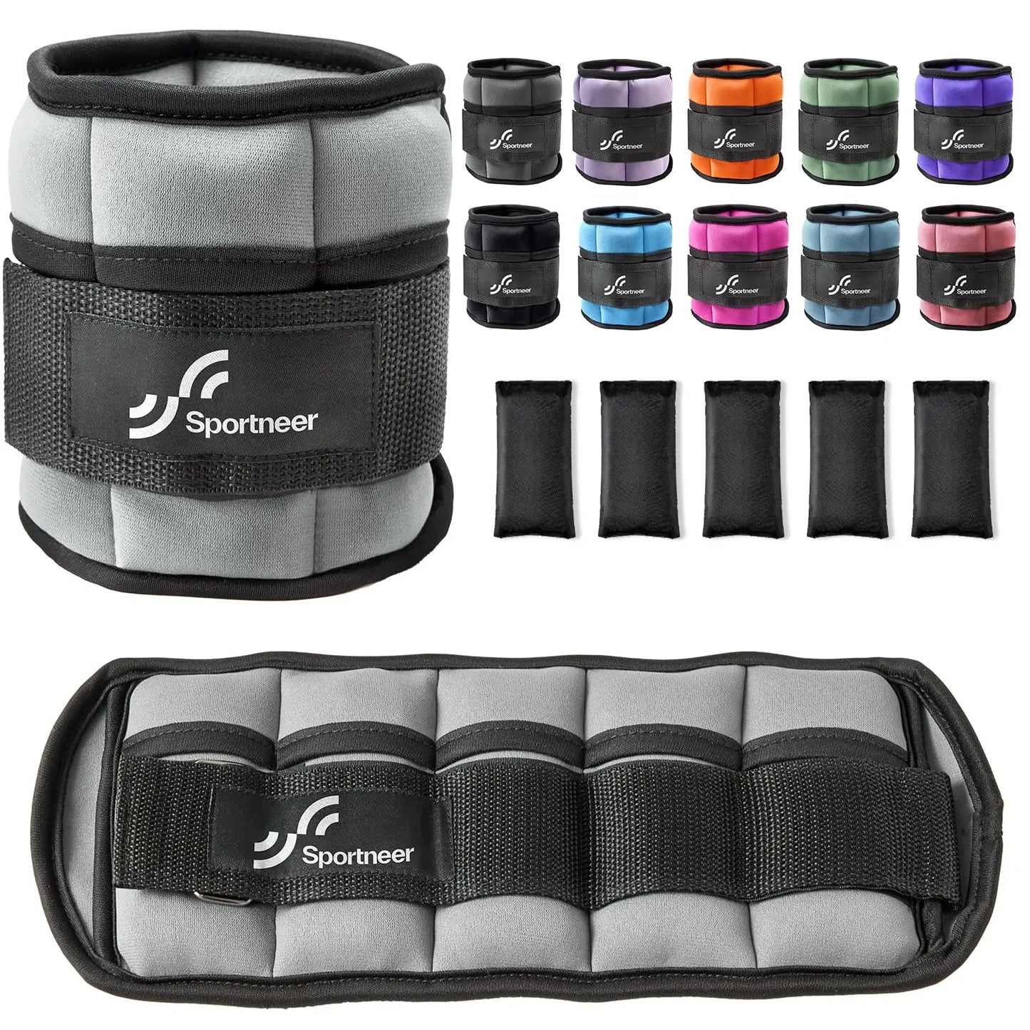 Adjustable Ankle Weights - 1Pair 10lb Leg Weights
