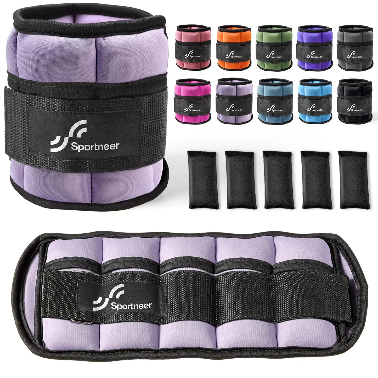 Adjustable Ankle Weights - 1Pair 10lb Leg Weights