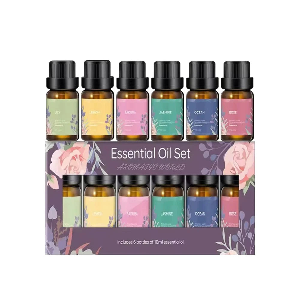 6-Piece Essential Oil Set for Aromatherapy