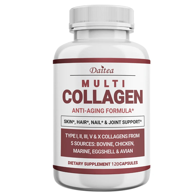 Multi-Collagen Peptides Anti-Aging Supplement