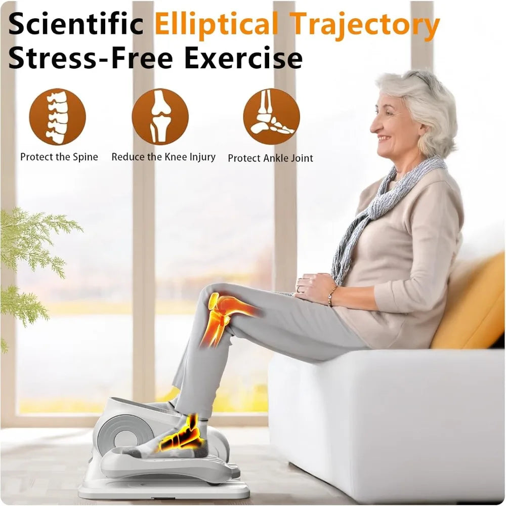 Under desk elliptical leg fitness machine