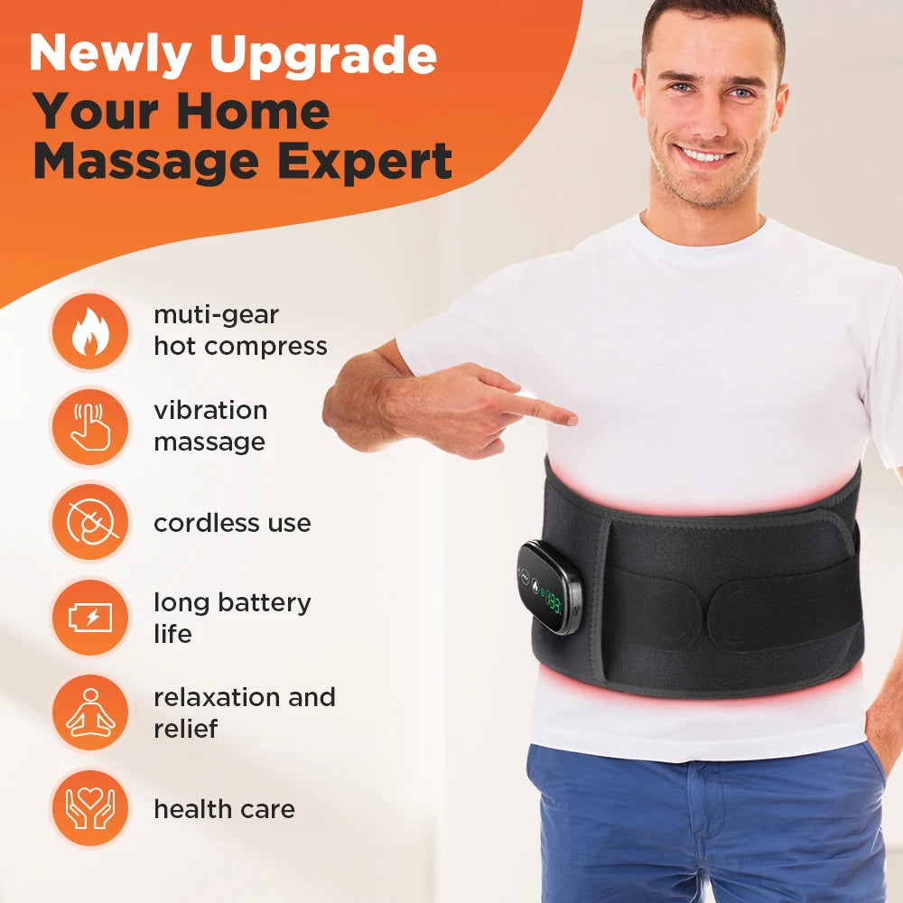 Heated Vibration Massage and Lumbar Support Belt