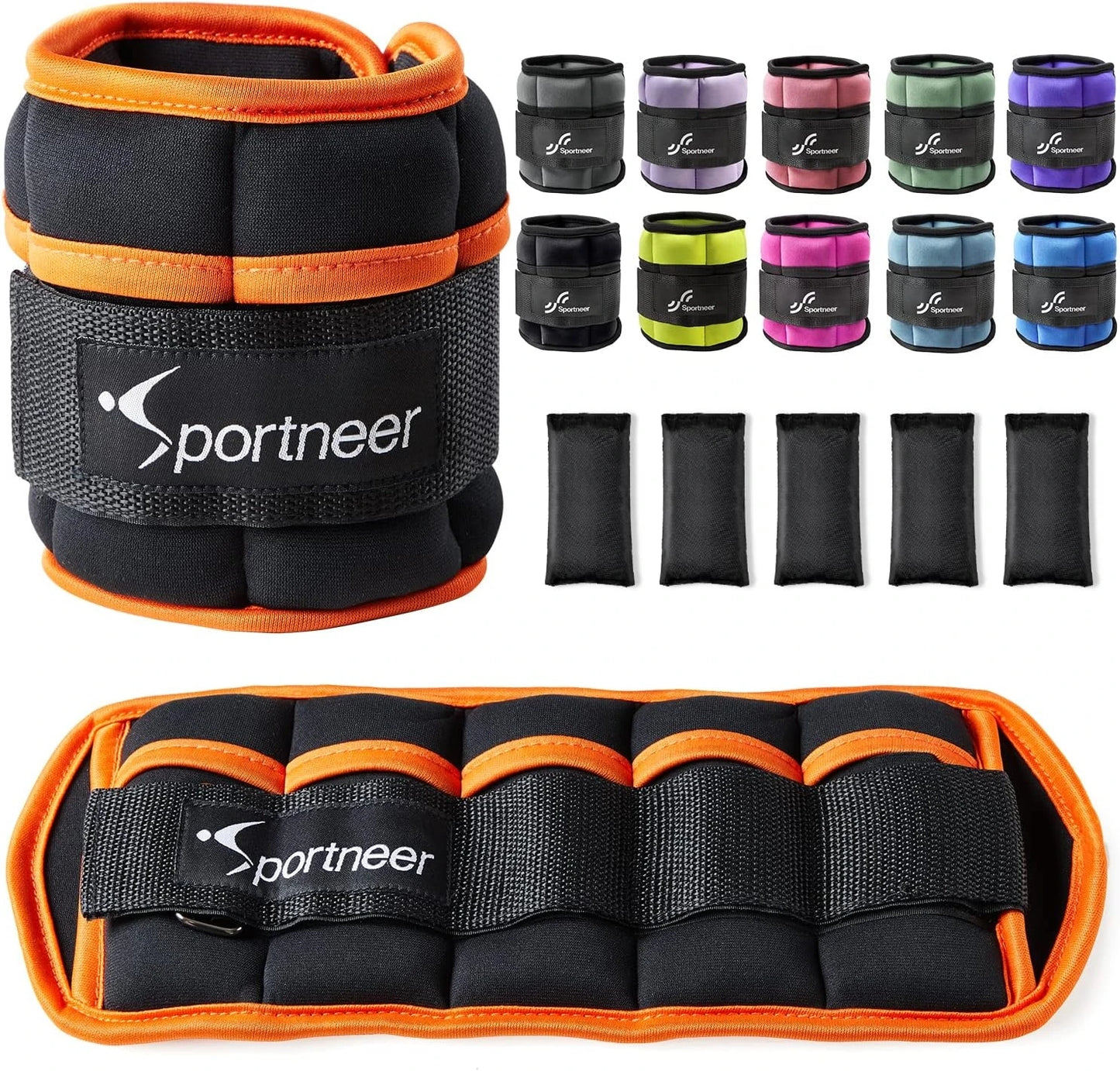 Adjustable Ankle Weights - 1Pair 10lb Leg Weights