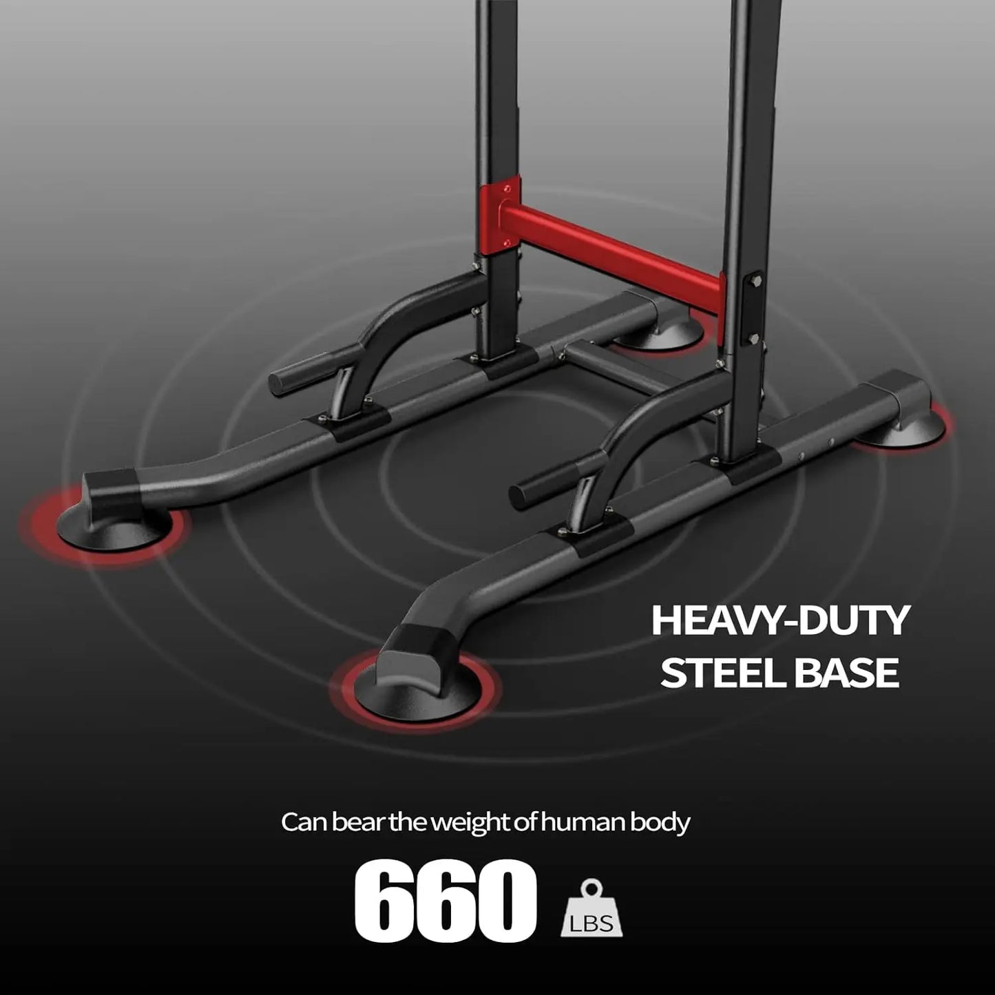 Adjustable Height Pull Up & Dip Station
