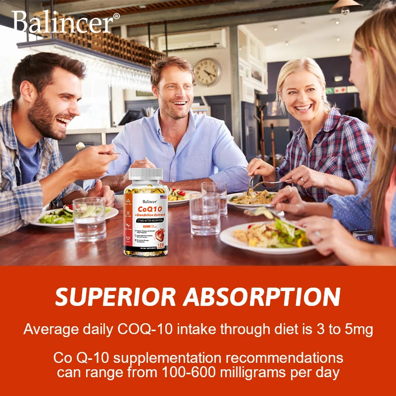 COQ10 + Dandelion Extract - Supports Heart Health and Energy