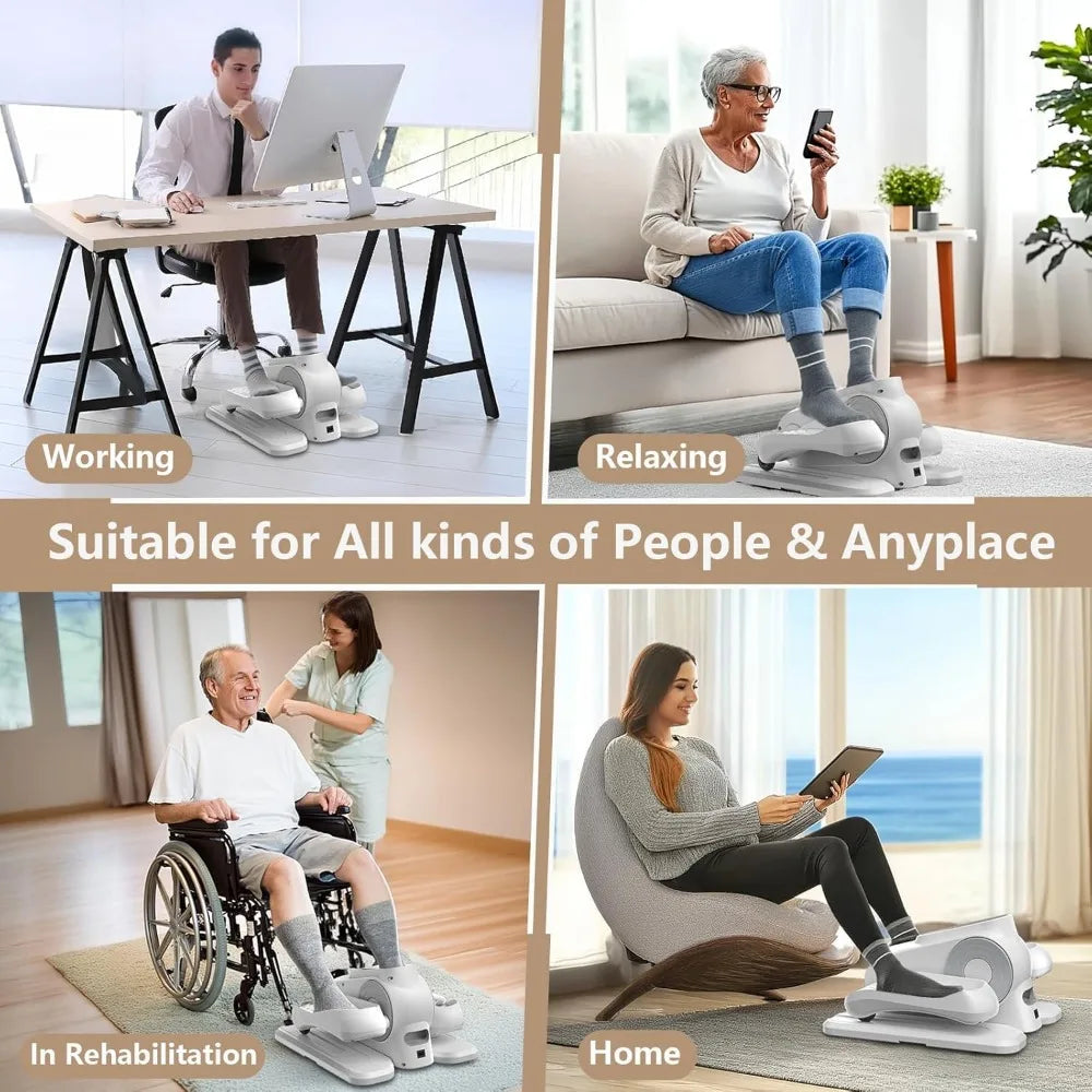Under desk elliptical leg fitness machine