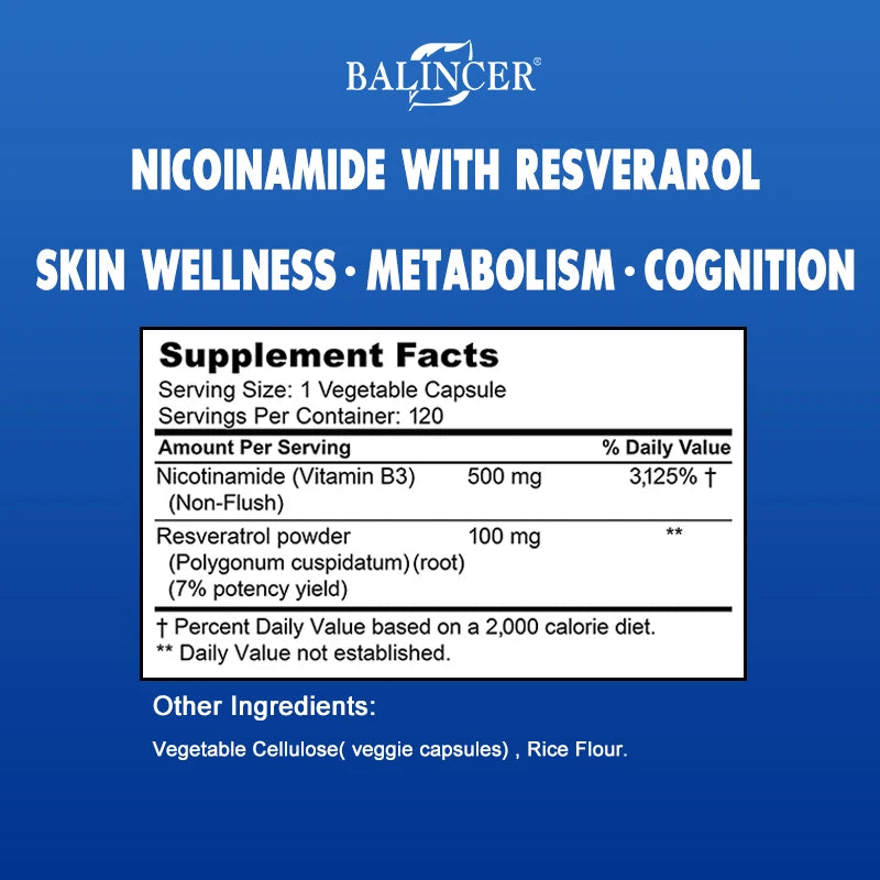 Niacinamide with Resveratrol & Vitamin B3