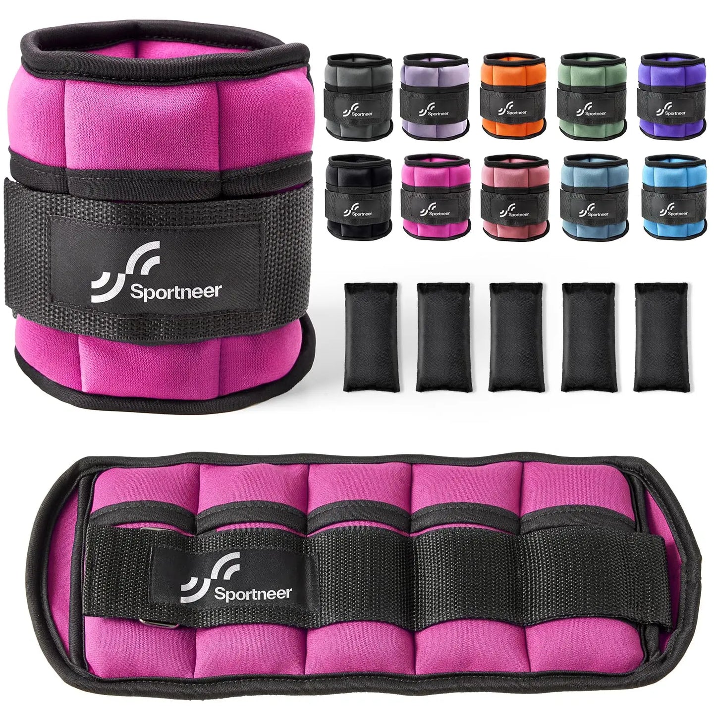 Adjustable Ankle Weights - 1Pair 10lb Leg Weights