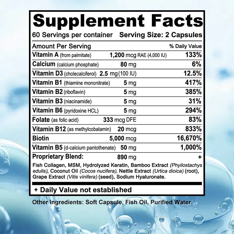 Biotin + Collagen + Keratin Supplement