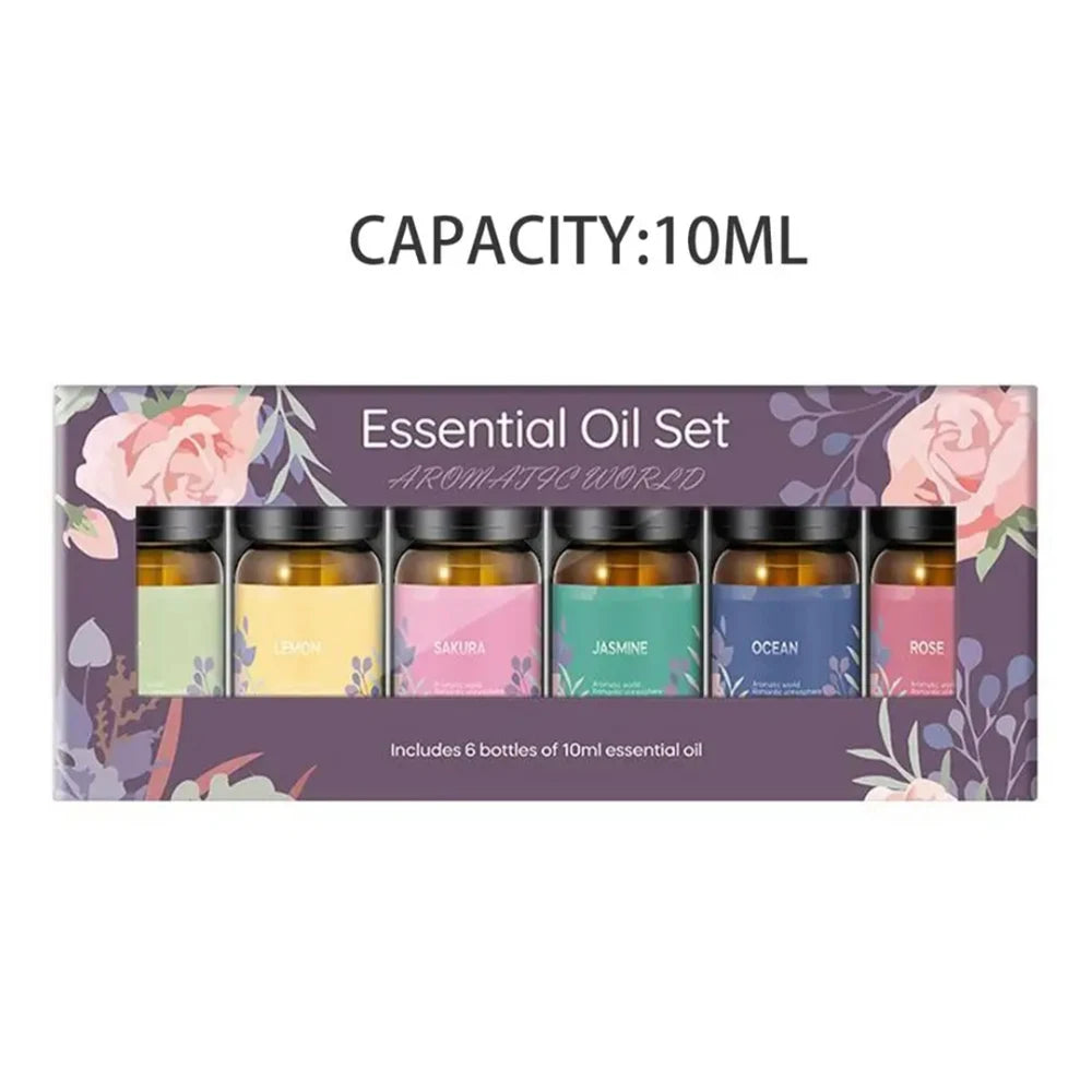 6-Piece Essential Oil Set for Aromatherapy