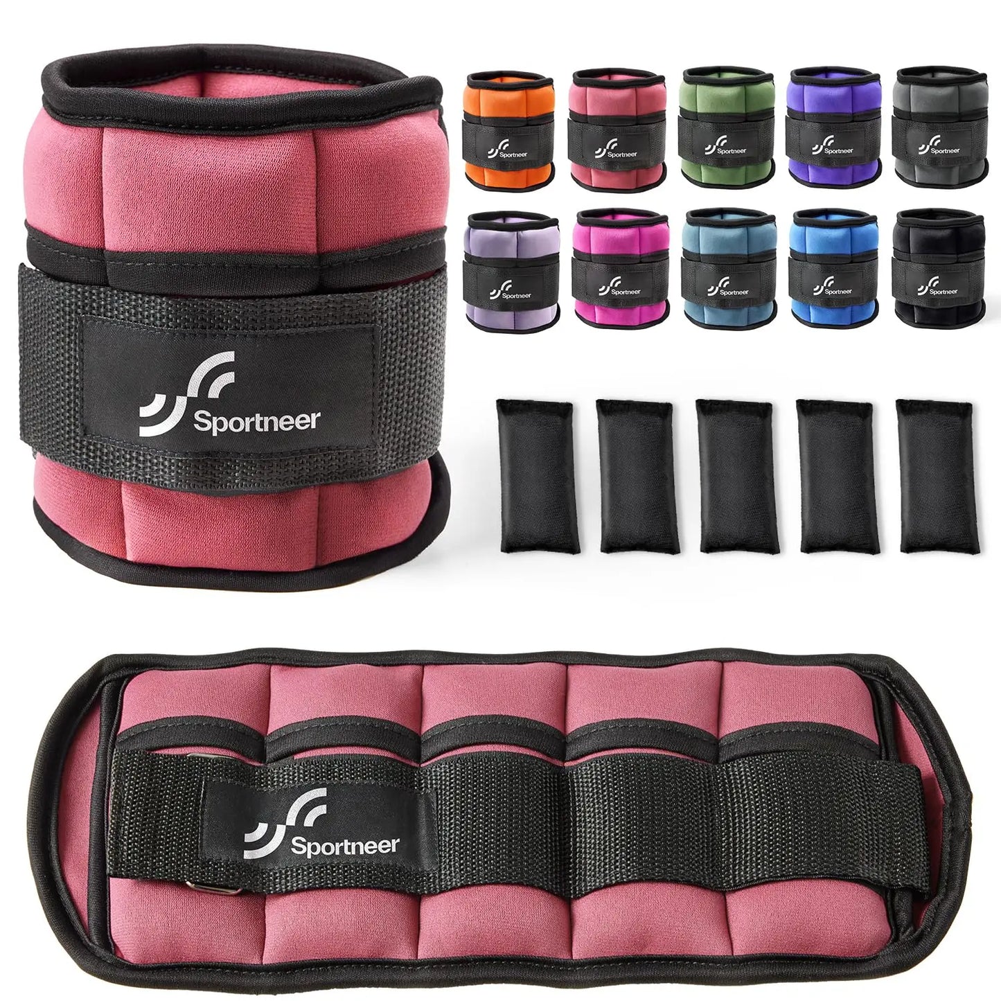 Adjustable Ankle Weights - 1Pair 10lb Leg Weights