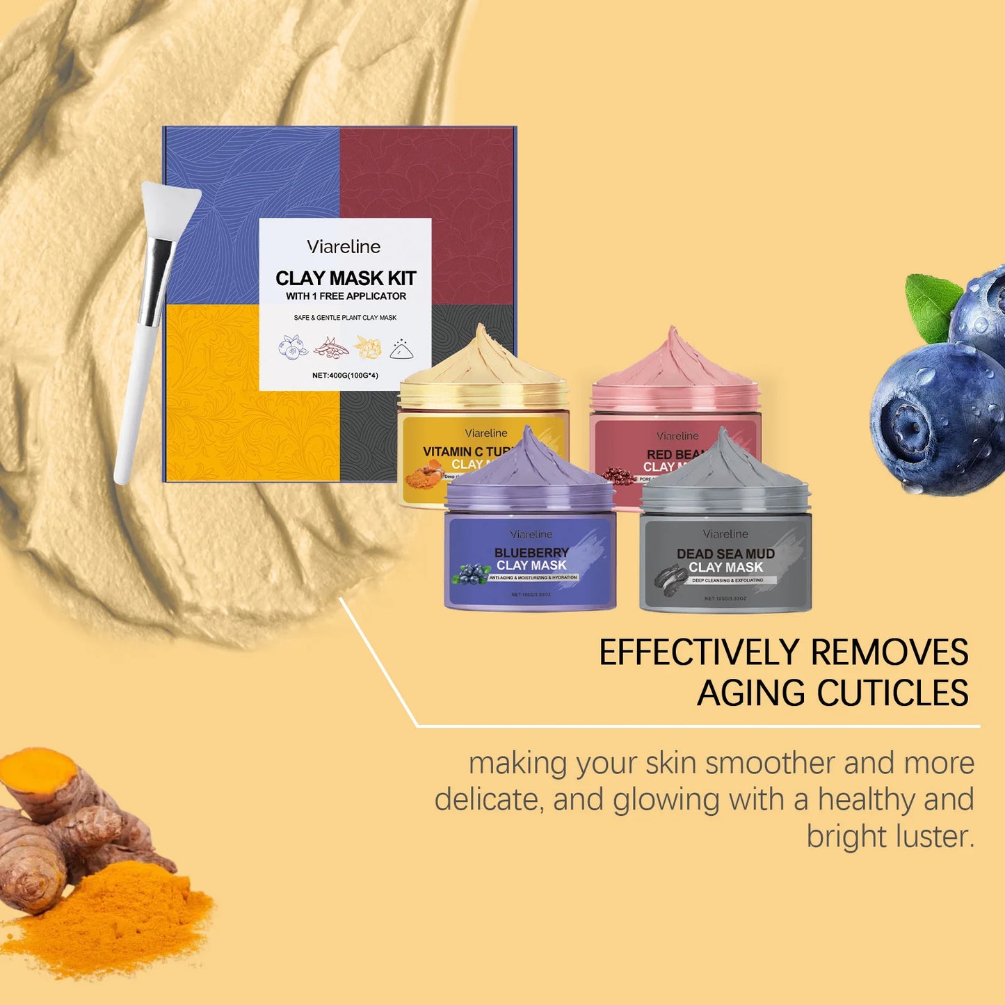 Exfoliating Facial Clay Mask Set