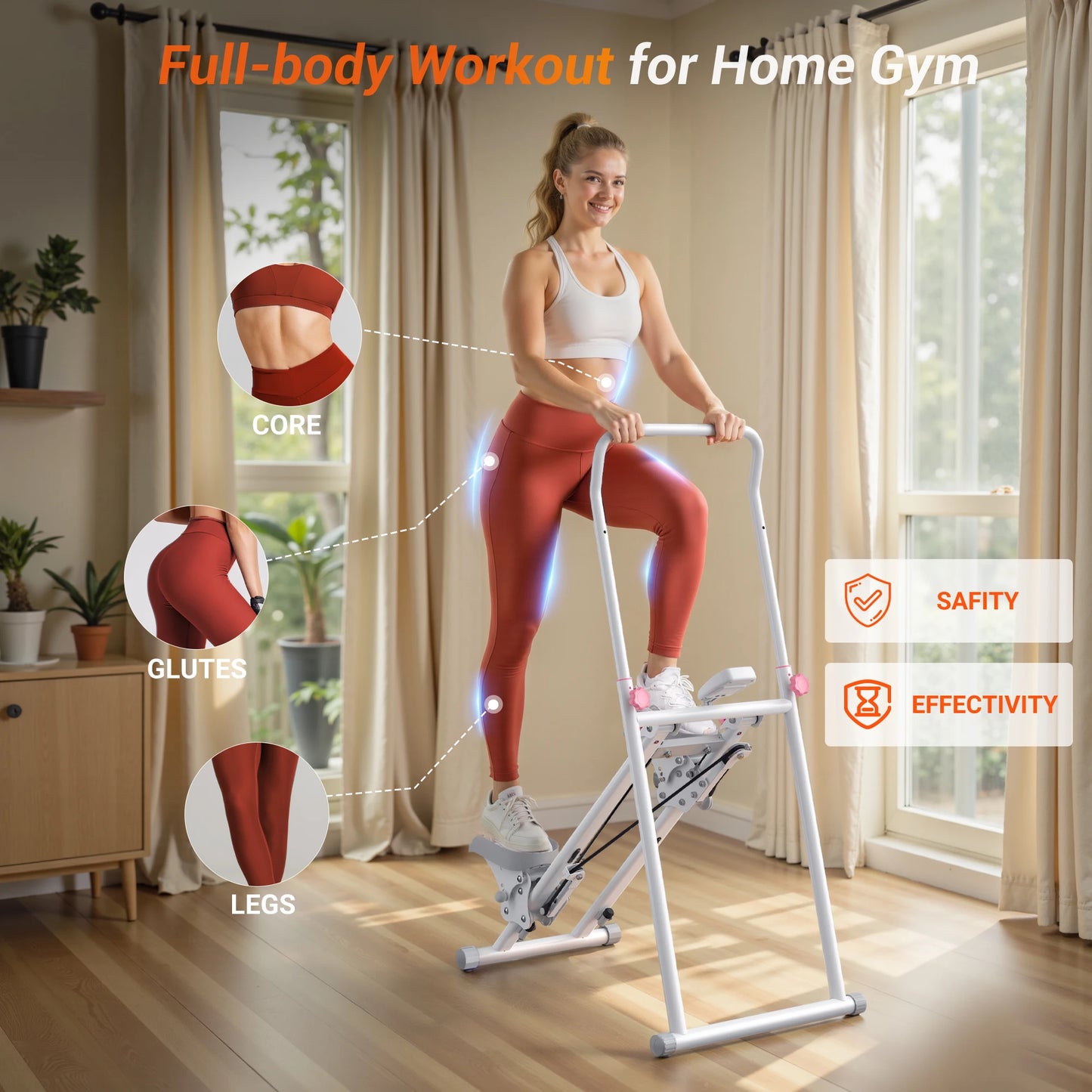 Compact Folding Stair Stepper for Home Gym