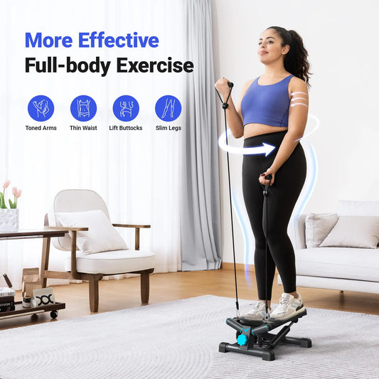 330LBS Capacity Mini Stepper with Resistance Band