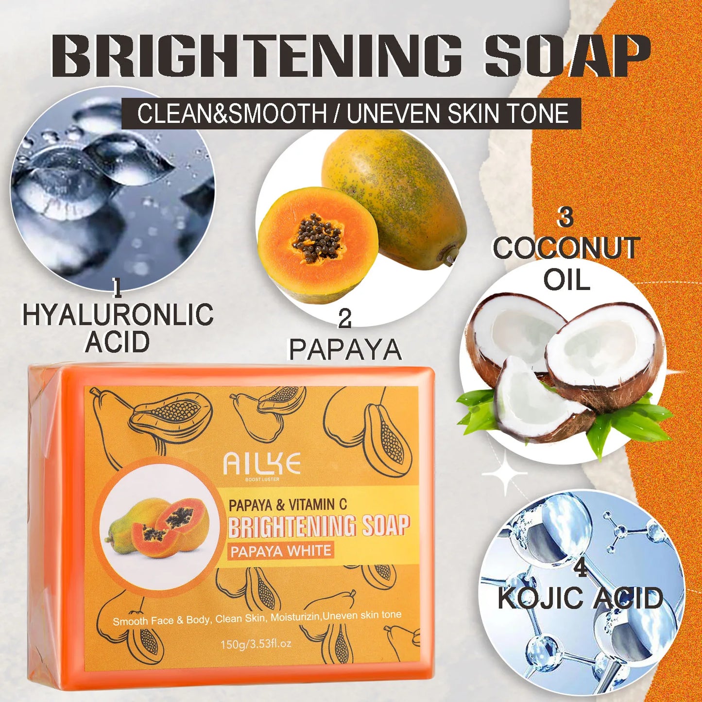 Skin Whitening Organic Papaya Handmade Soap
