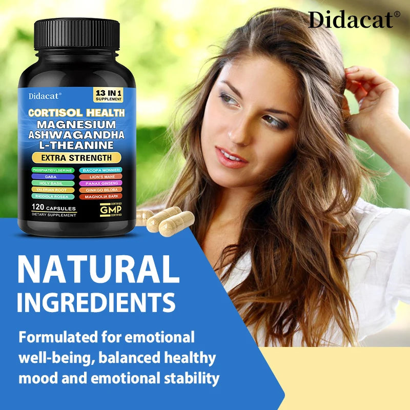 13-in-1 Cortisol Supplement - Brain Health, Mood, Relaxation