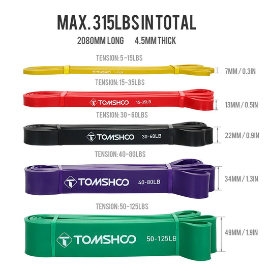 5PCS Resistance Bands Set