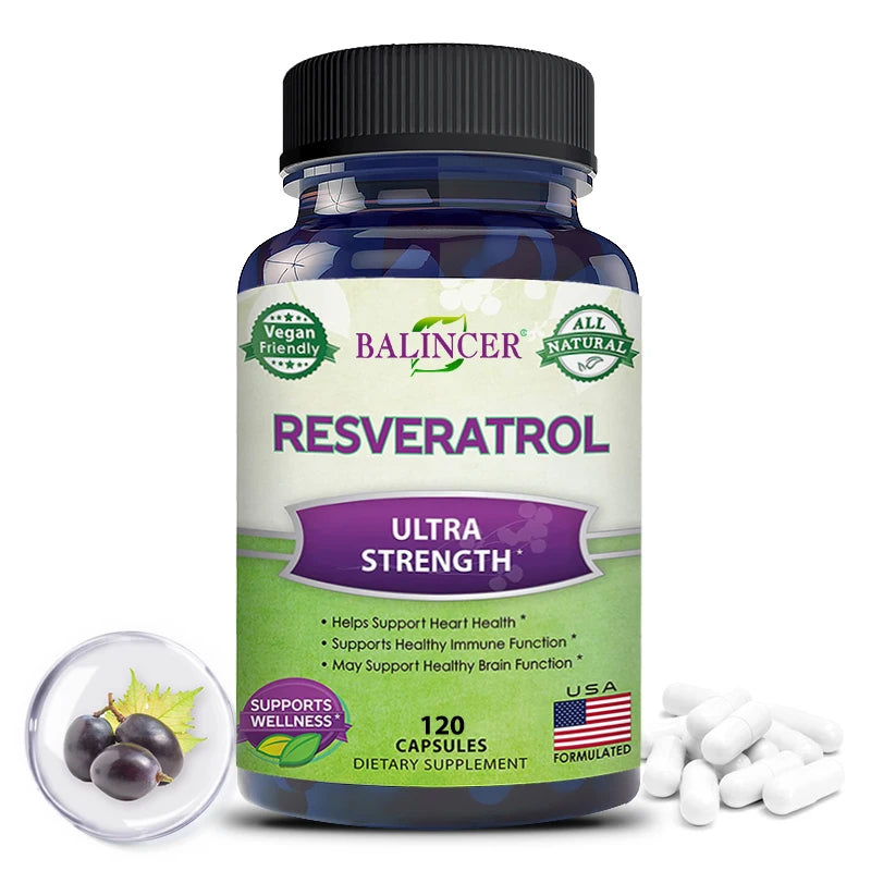 Resveratrol Capsules For Cardiovascular & Immune Health