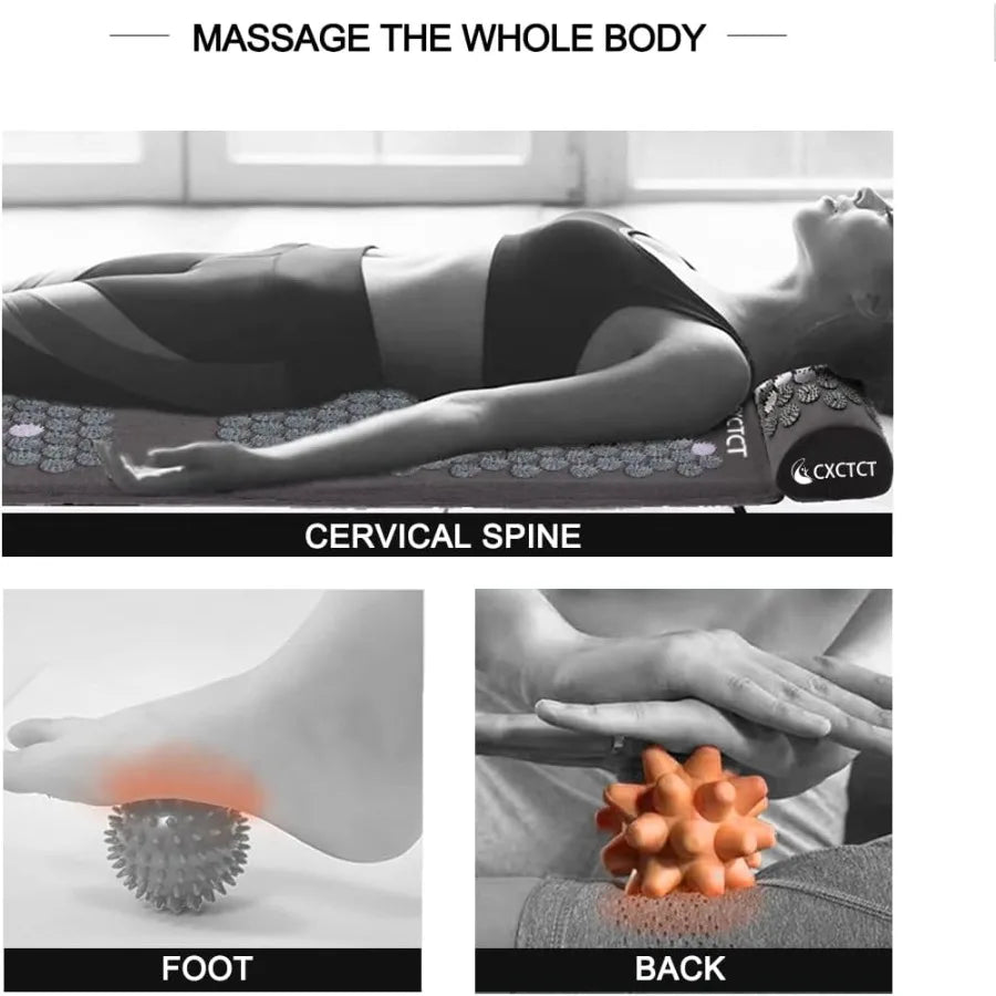 Extra Long Acupressure Mat Set with Pillow