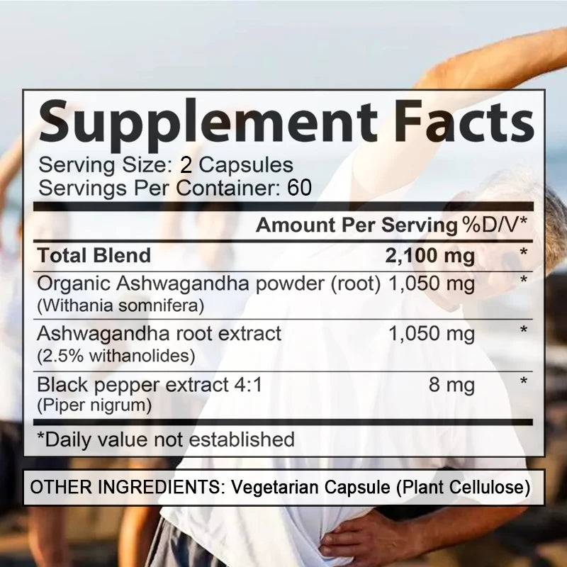 Organic Ashwagandha - Supports Stress Relief & Mood