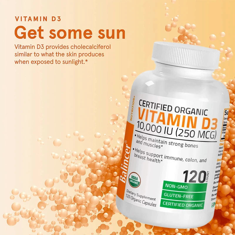 Vitamin D3, Supports Calcium Absorption, Muscle Strength