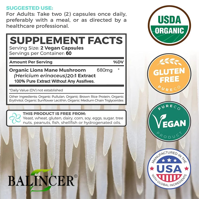 Lion's Mane Mushroom Extract Supports Mood, Sleep