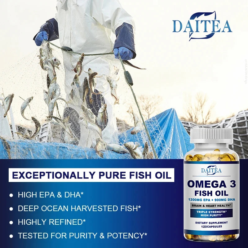 Omega 3 Fish Oil - Supports Brain & Heart Health
