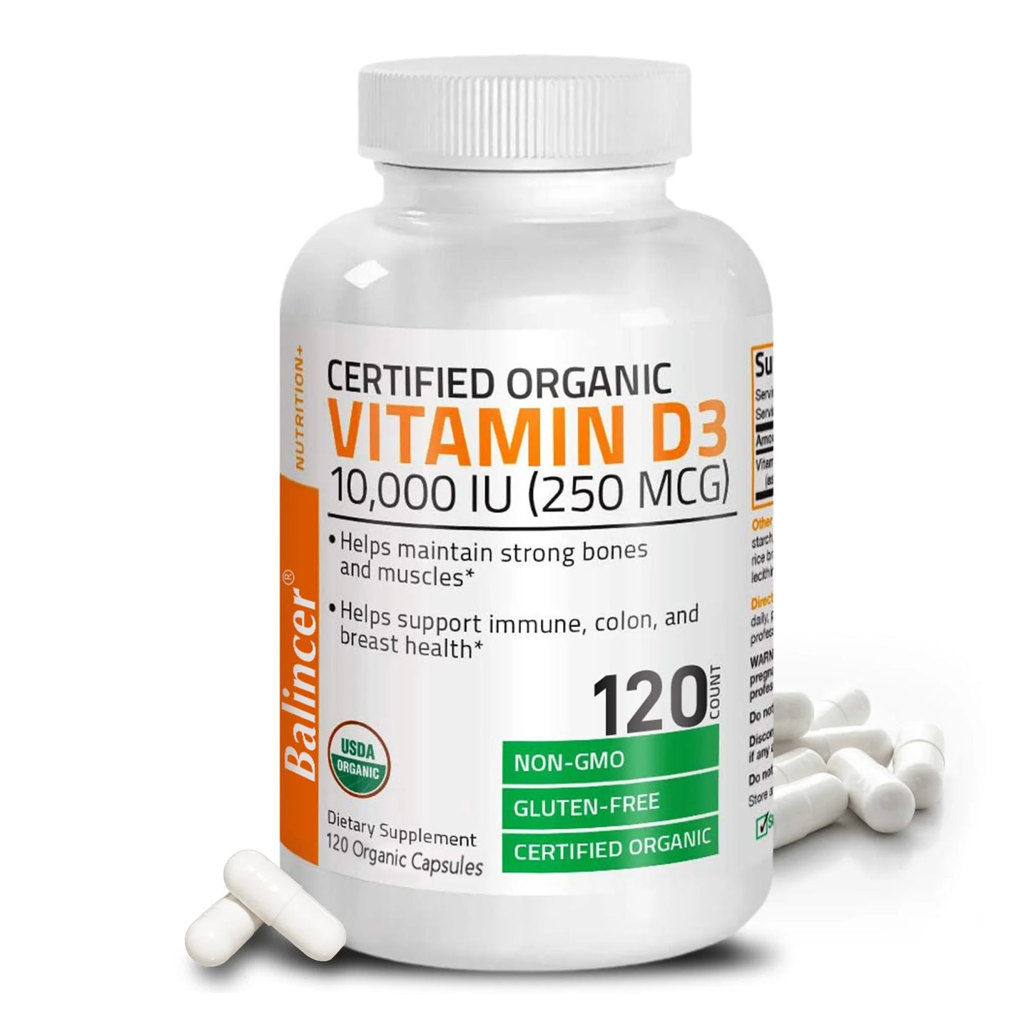 Vitamin D3, Supports Calcium Absorption, Muscle Strength