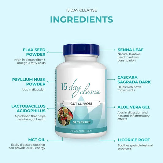 Gut Health Supplements - 15 Day Cleanse & Detox