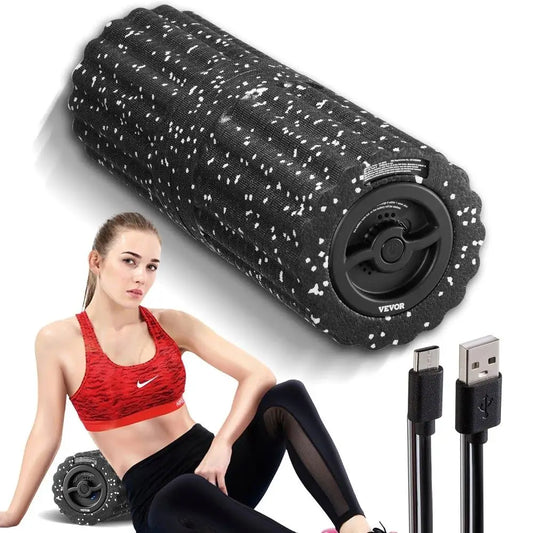 Vibrating Foam Roller 4 Levels, Rechargeable