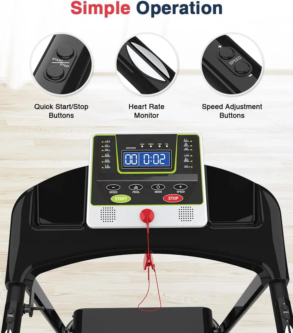 Walking Treadmill with Long Handrail for Balance
