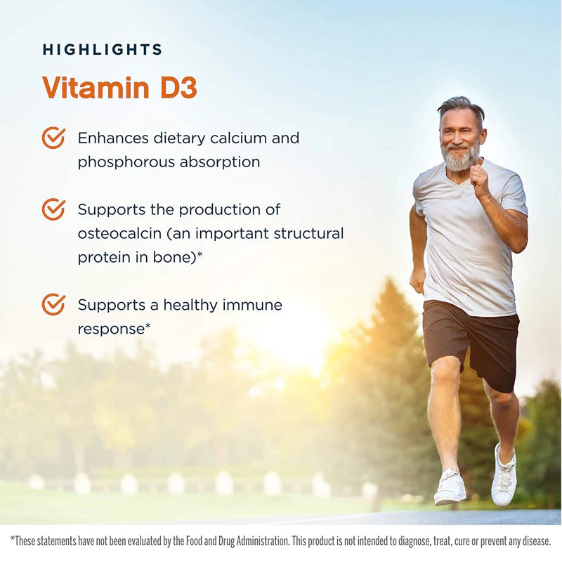 Vitamin D3, Supports Calcium Absorption, Muscle Strength