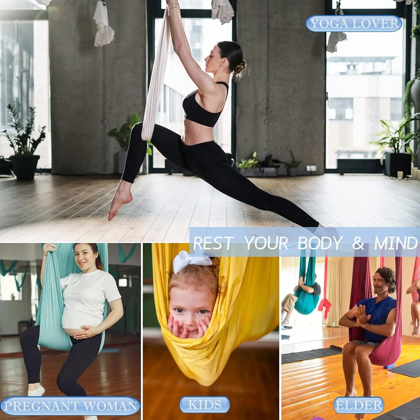Aerial Silks Fitness Swing Set