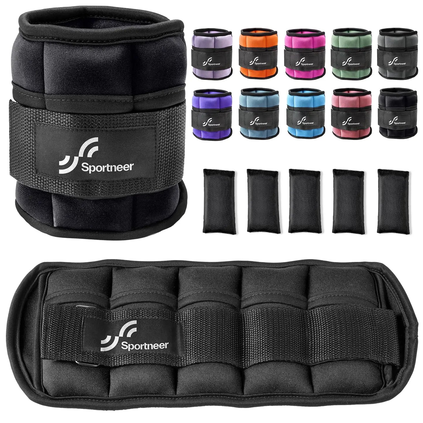 Adjustable Ankle Weights - 1Pair 10lb Leg Weights