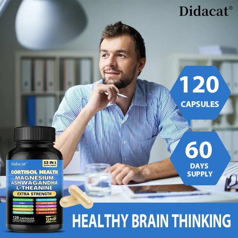 13-in-1 Cortisol Supplement - Brain Health, Mood, Relaxation