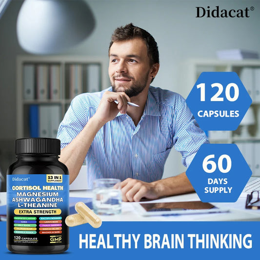 13-in-1 Cortisol Supplement - Brain Health, Mood, Relaxation