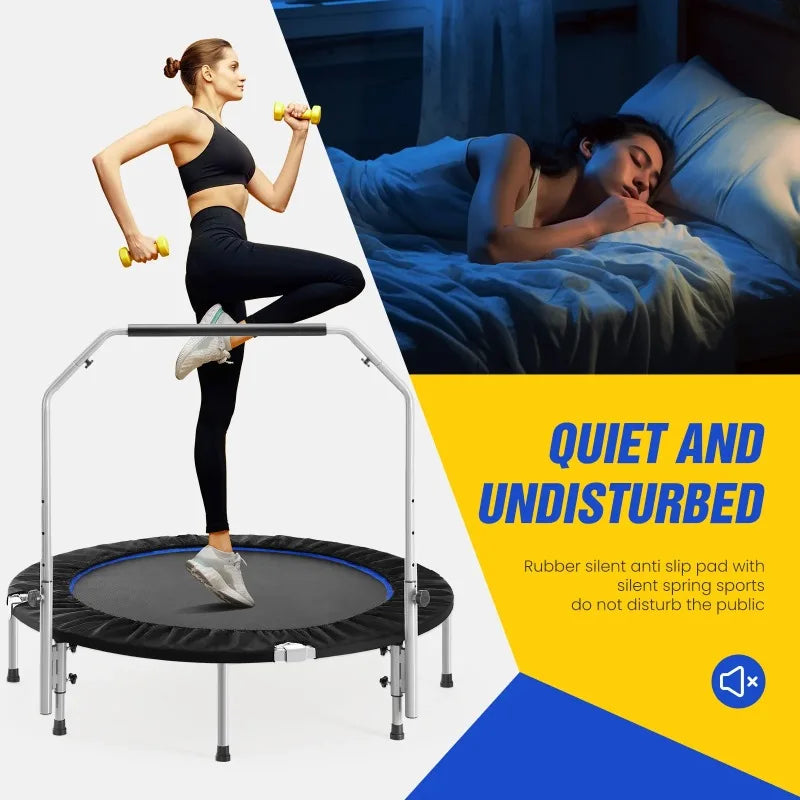 Foldable Mini Fitness Trampoline for Adults