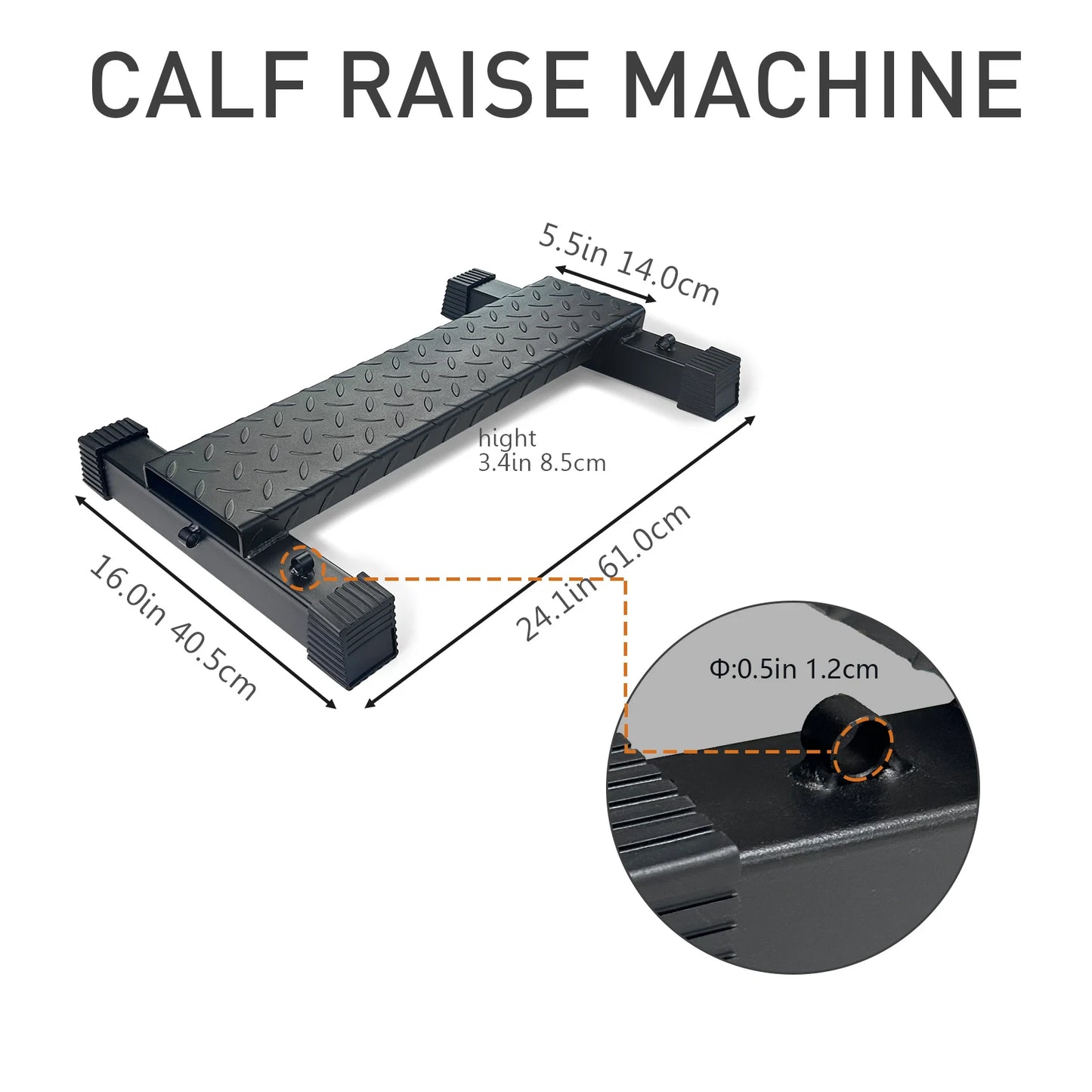 Multifunctional Steel Calf Raise Bar