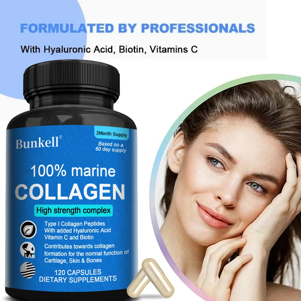 Marine Collagen with Hyaluronic Acid, Vitamin C and Biotin