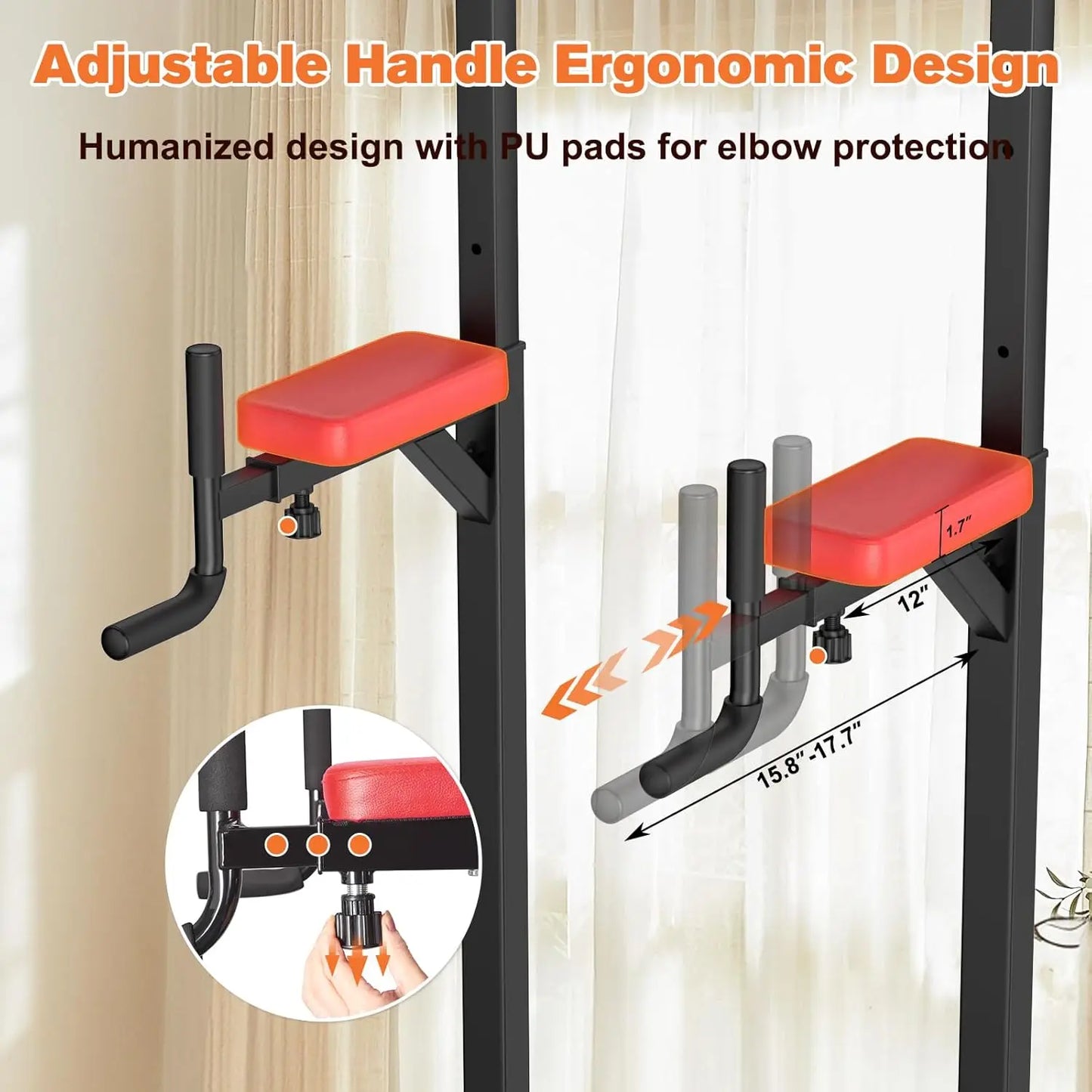 Pull Up & Dip Station for Home Gym