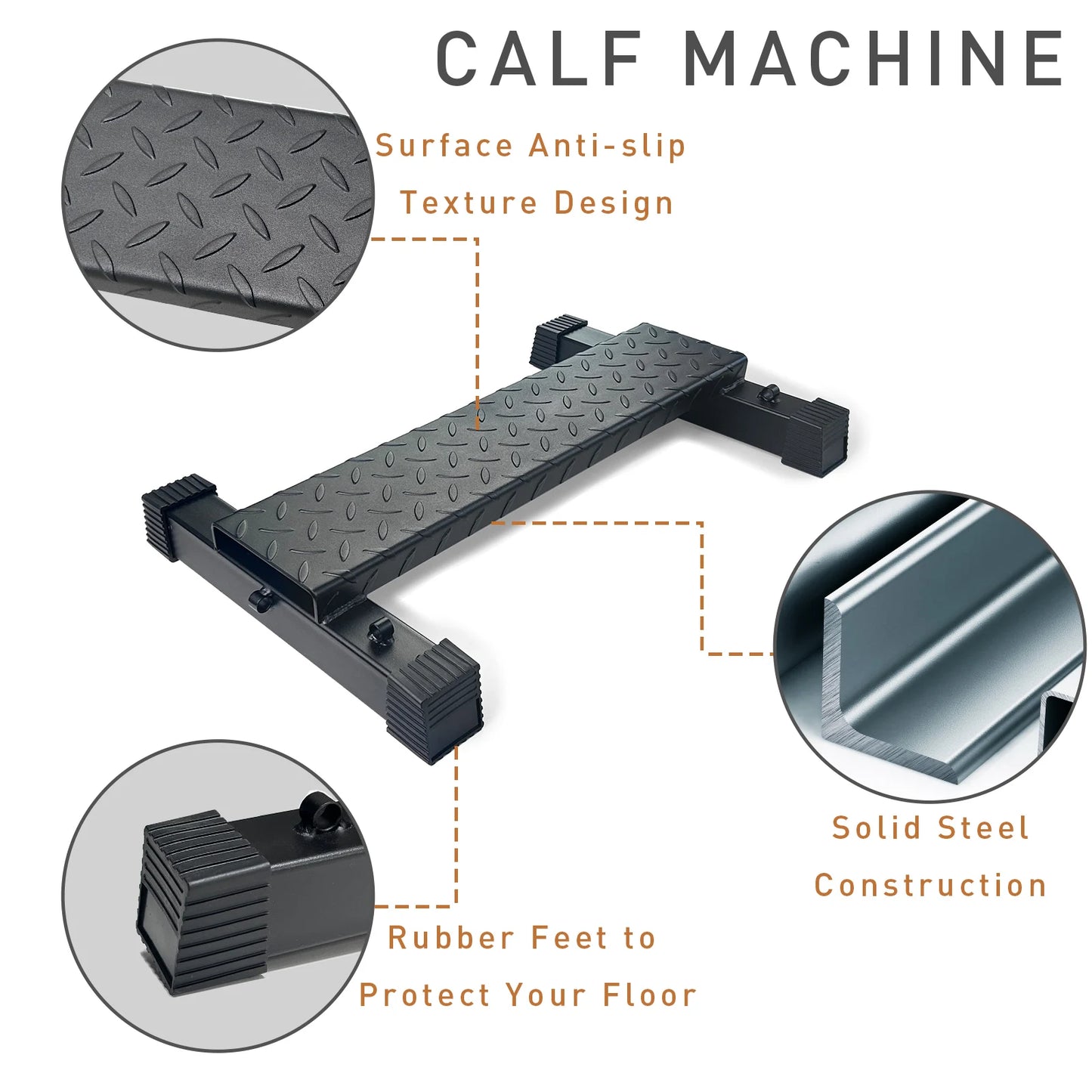 Multifunctional Steel Calf Raise Bar