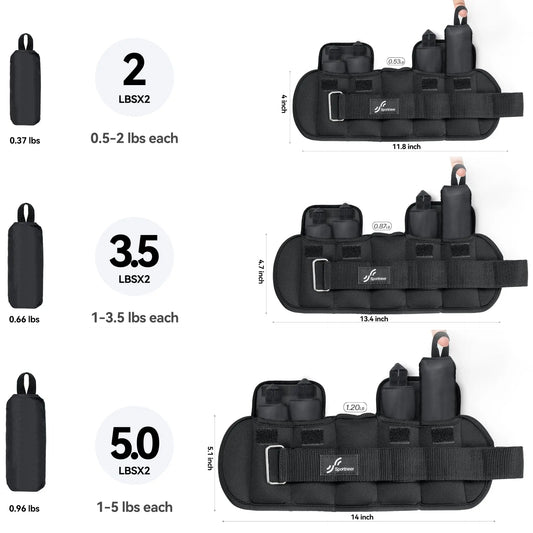 Adjustable Wrist and Ankle Weights 1 Pair