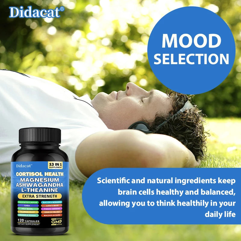 13-in-1 Cortisol Supplement - Brain Health, Mood, Relaxation