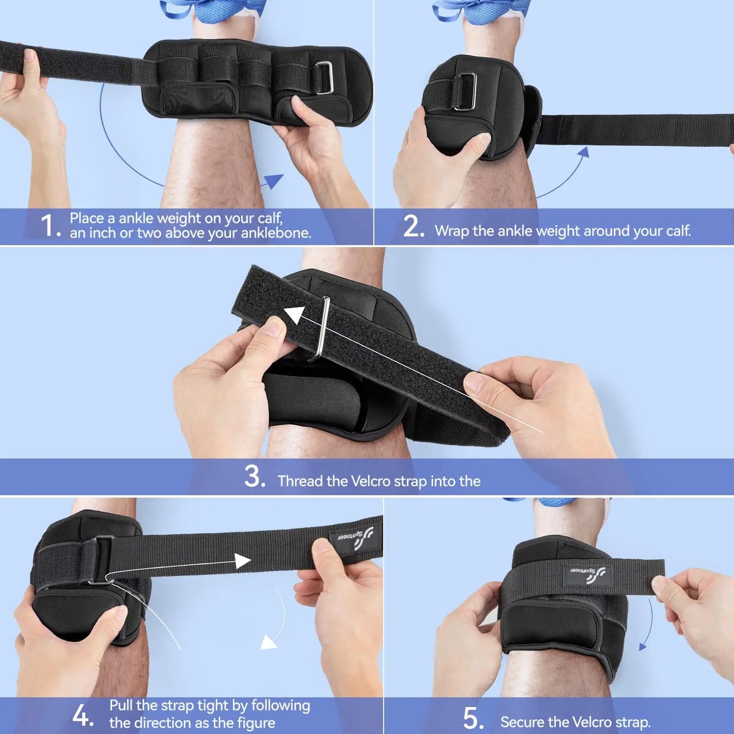 Adjustable Wrist and Ankle Weights 1 Pair